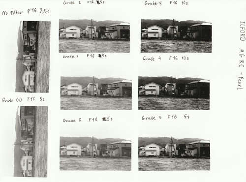 Effect of filters on ilford paper